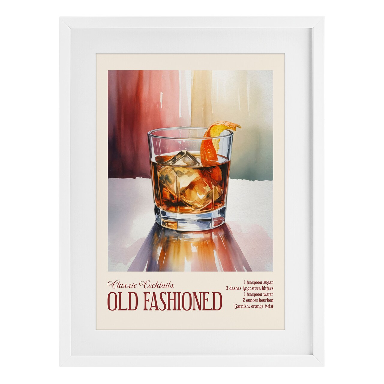 Stupell Industries Old Fashioned on Surface Framed Print Under Glass, design by Andreas Magnusson